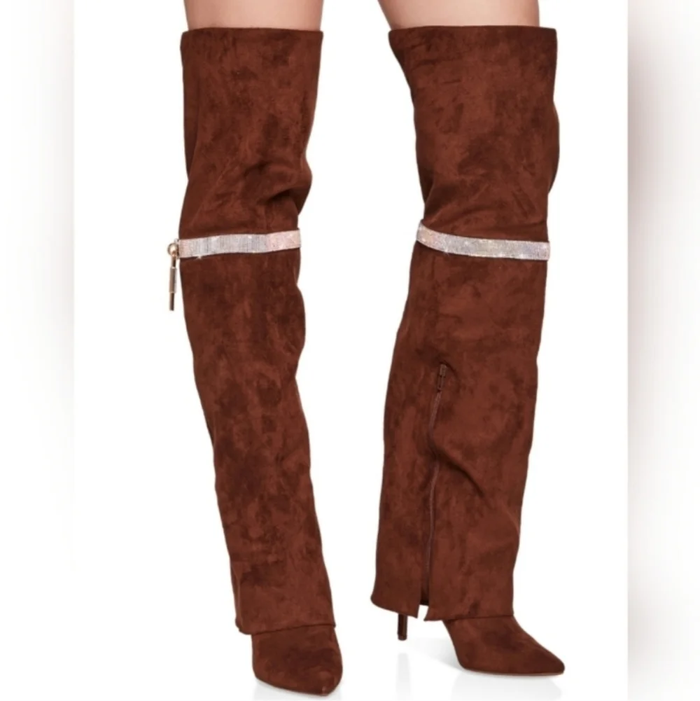 Ladies Brown Over-the-Knee Boots Sz 6.5